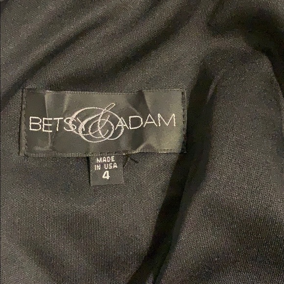 Betsy Adams black dress with gold sequins size 4 - Picture 7 of 8